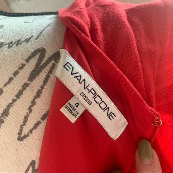 Evan Picone Red Cocktail dress size 4 - Picture 6 of 7